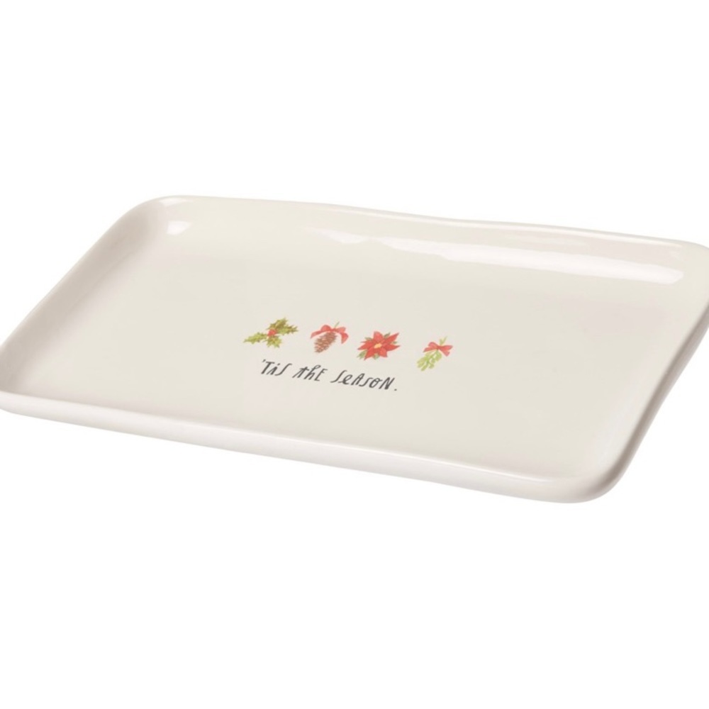 Rae Dunn “Tis the Season” Ceramic Platter Tray